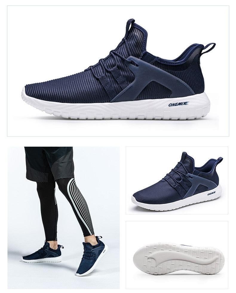 Men's Quick-Dry Lightweight Knit Running Sneakers Slip-On Trainers
