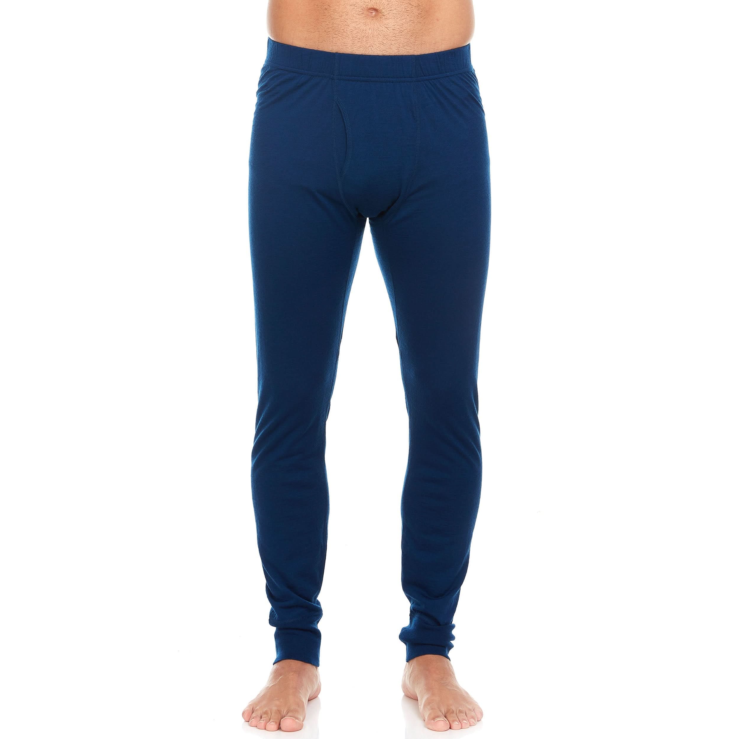 Men's Lightweight Merino Wool Base Layer Bottoms - Solid Knit