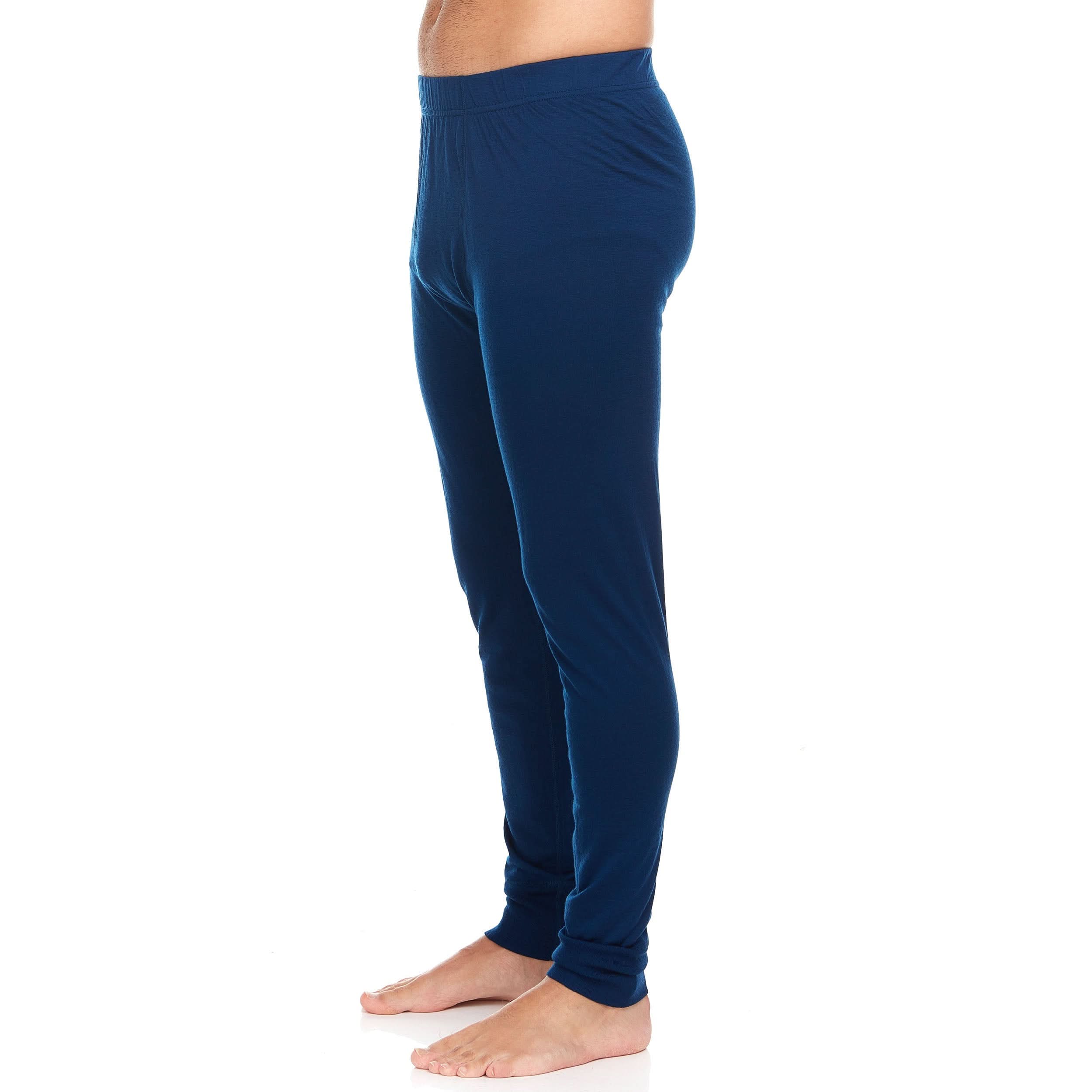 Men's Lightweight Merino Wool Base Layer Bottoms - Solid Knit