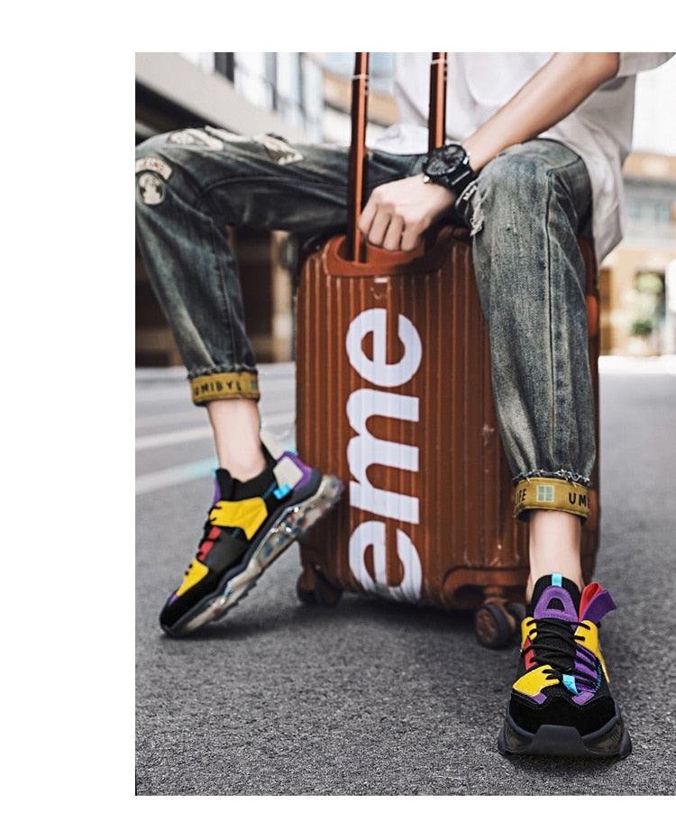 Men's Luxury White Casual Sneakers - Breathable Modern Trainers