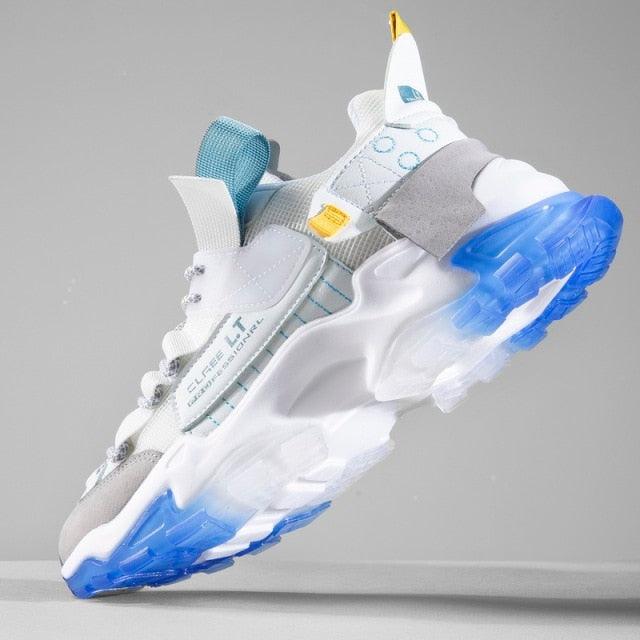Men's Luxury White Casual Sneakers - Breathable Modern Trainers