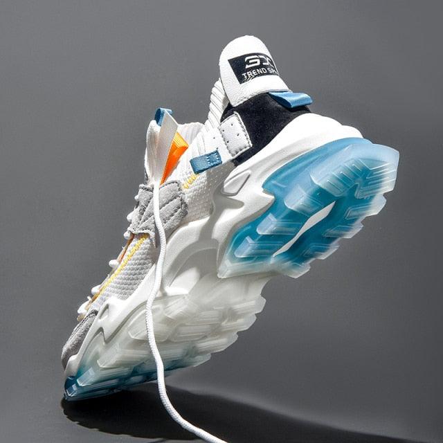 Men's Luxury White Casual Sneakers - Breathable Modern Trainers