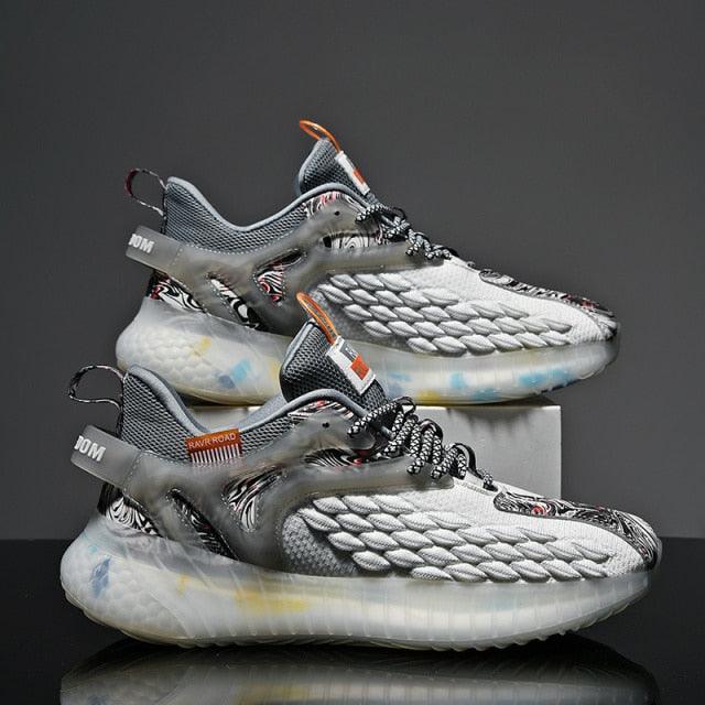 Men's Luxury White Casual Sneakers - Breathable Modern Trainers