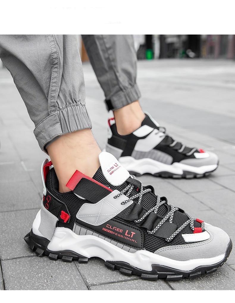 Men's Luxury White Casual Sneakers - Breathable Modern Trainers