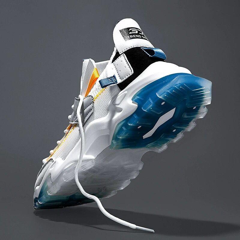 Men's Luxury White Casual Sneakers - Breathable Modern Trainers