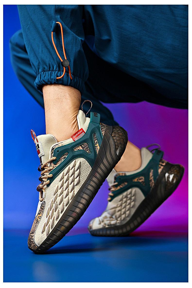 Men's Luxury White Casual Sneakers - Breathable Modern Trainers