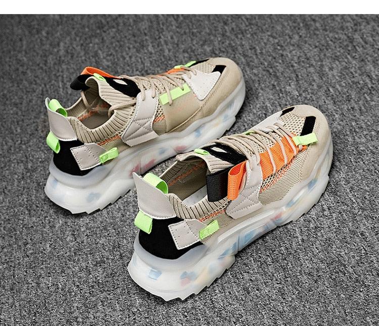 Men's Luxury White Casual Sneakers - Breathable Modern Trainers