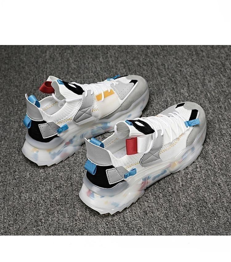 Men's Luxury White Casual Sneakers - Breathable Modern Trainers