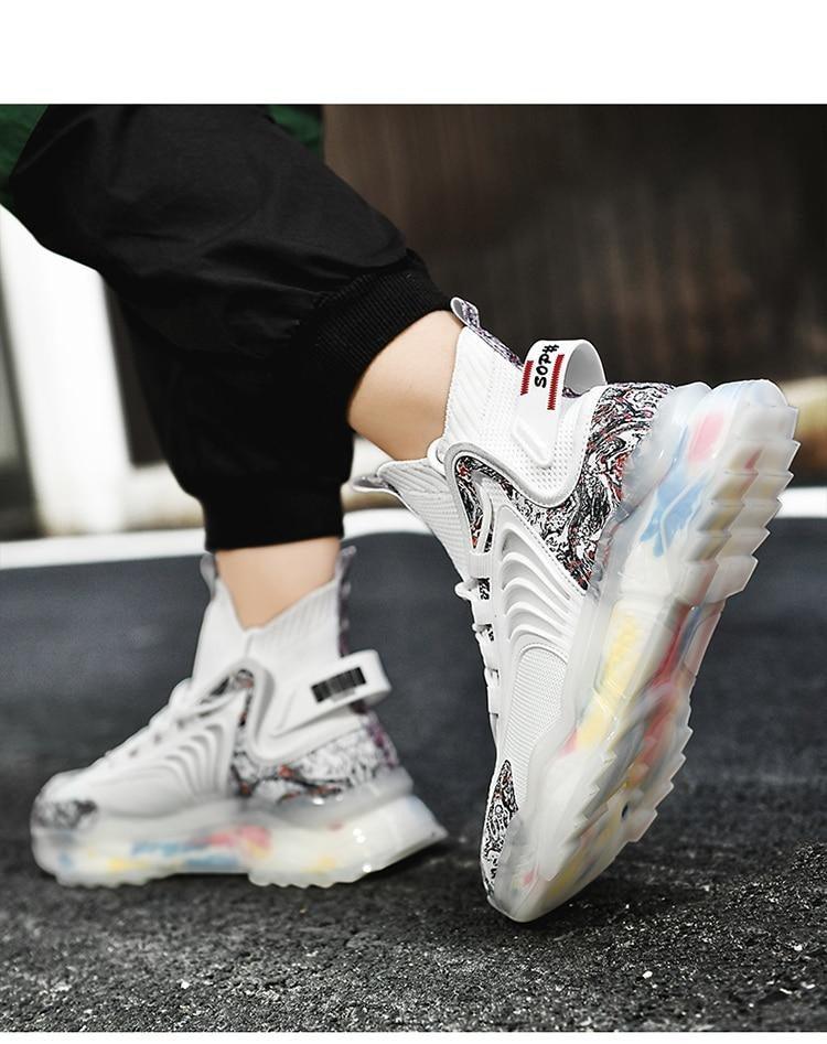 Men's Luxury White Casual Sneakers - Breathable Modern Trainers