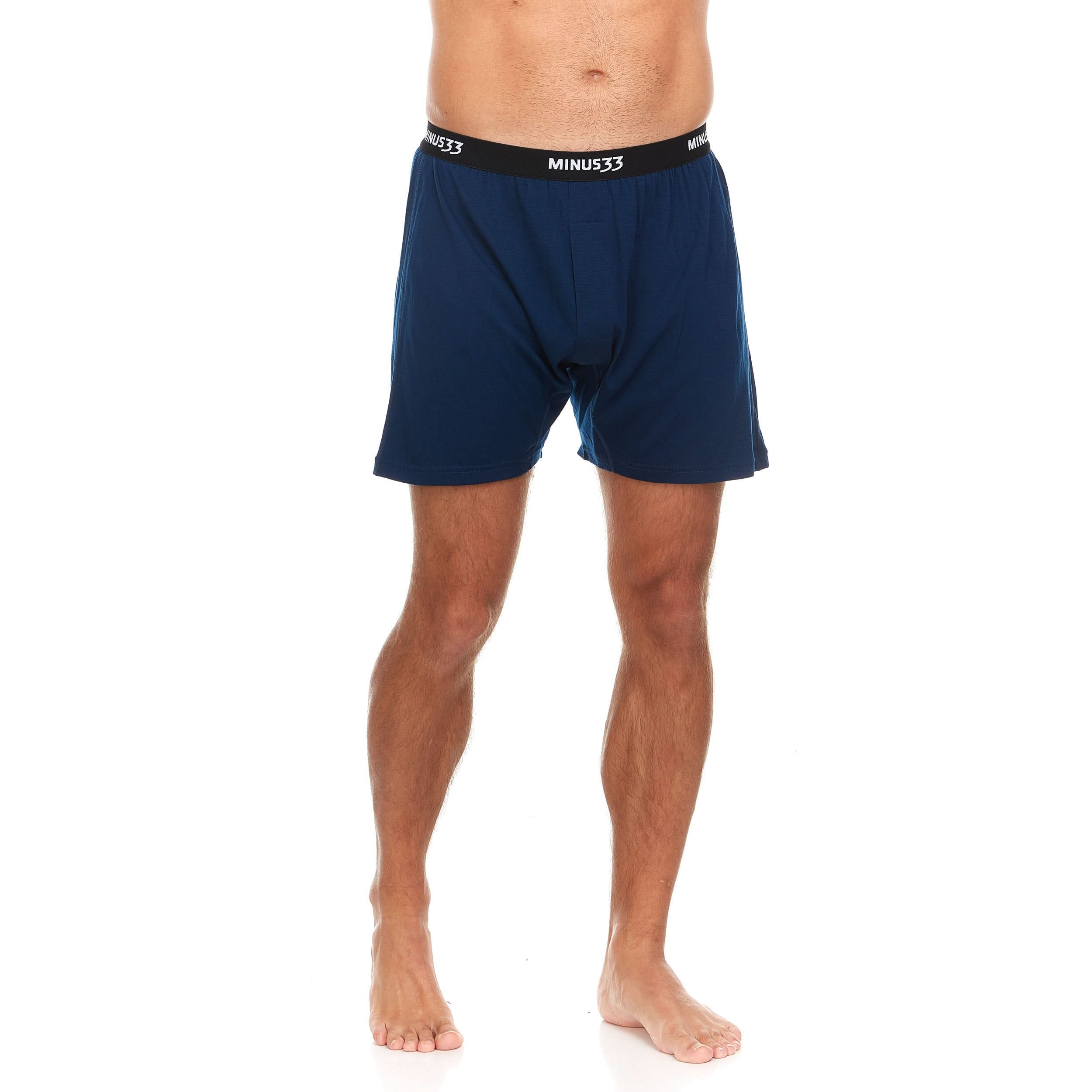 Microweight Men's Merino Wool Boxer Shorts in Olive or Black