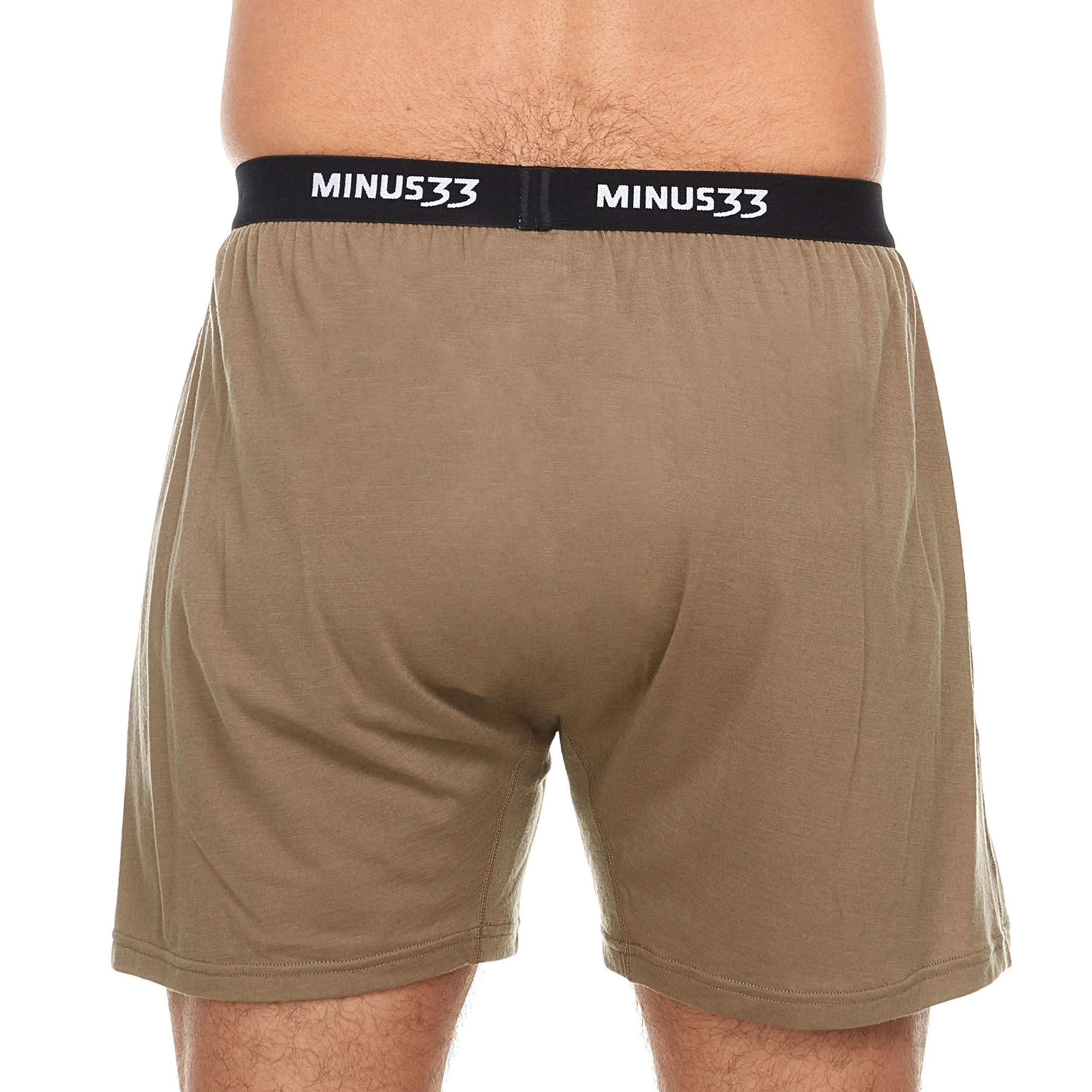 Microweight Men's Merino Wool Boxer Shorts in Olive or Black