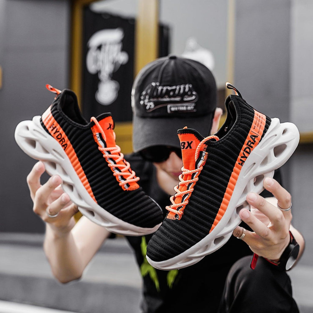 Men's Black Breathable Modern Athletic Walking Sneakers