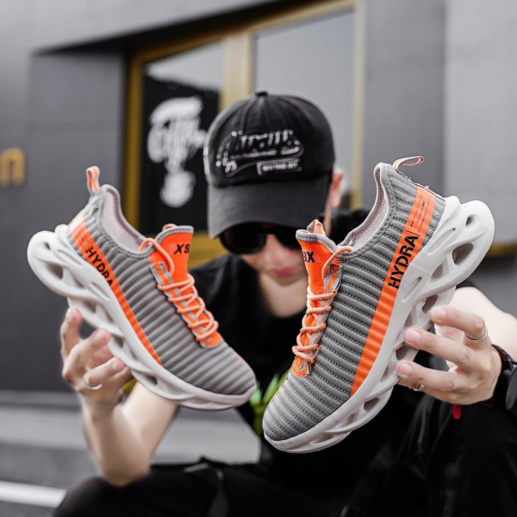 Men's Black Breathable Modern Athletic Walking Sneakers