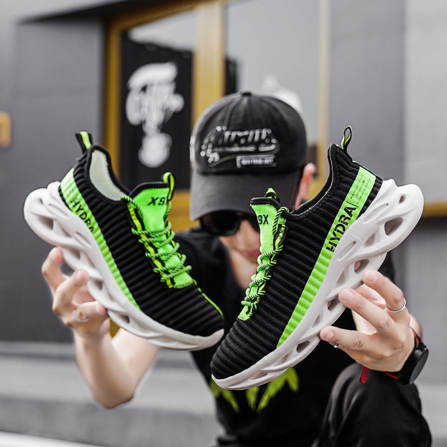 Men's Black Breathable Modern Athletic Walking Sneakers