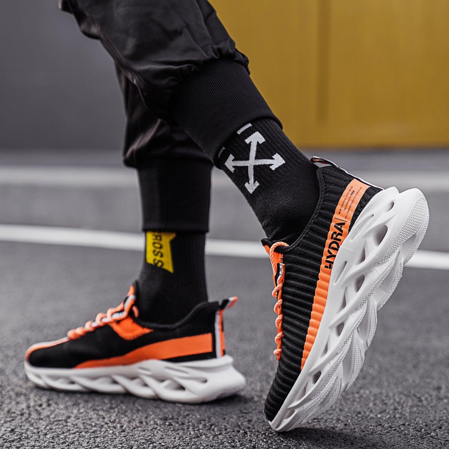Men's Black Breathable Modern Athletic Walking Sneakers