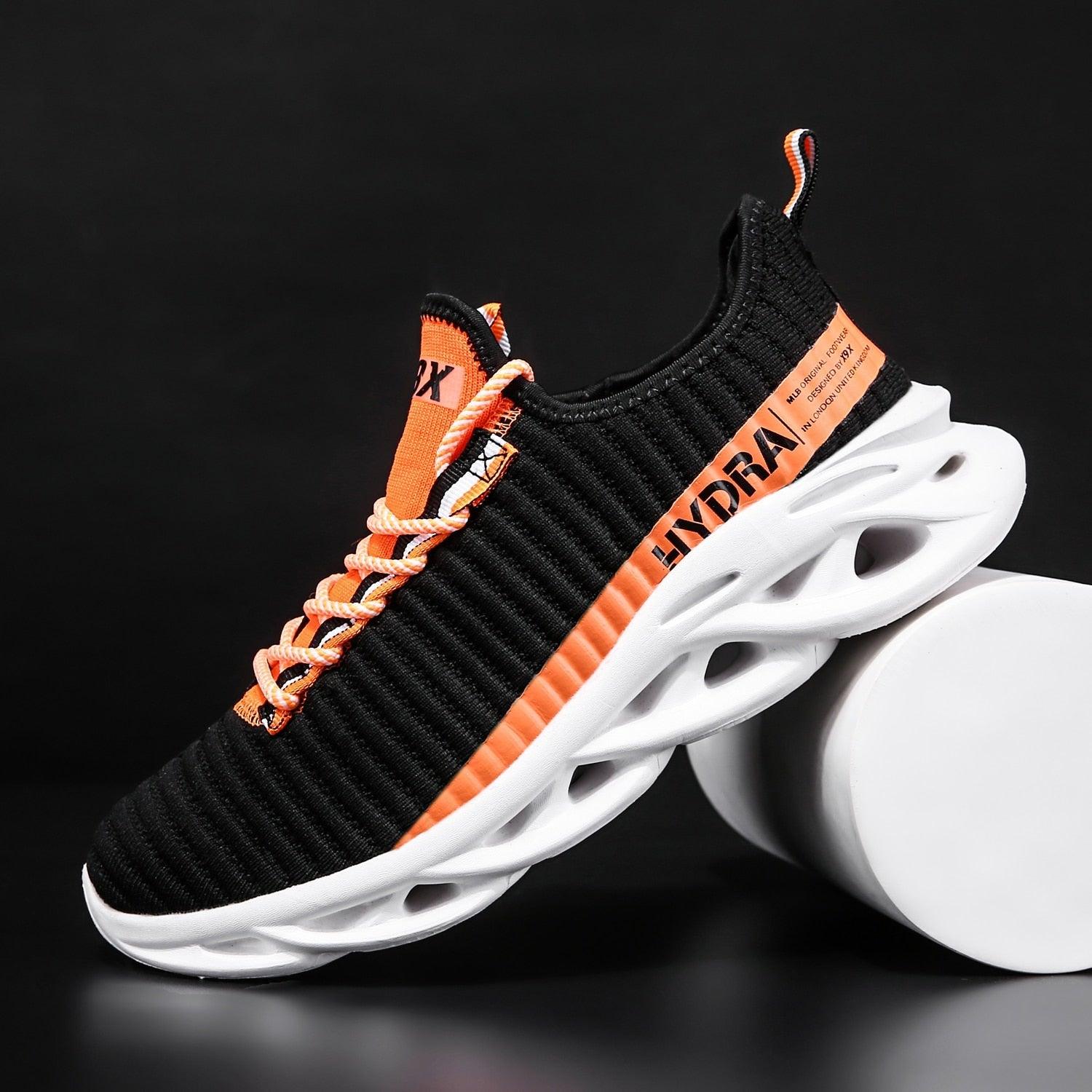 Men's Black Breathable Modern Athletic Walking Sneakers