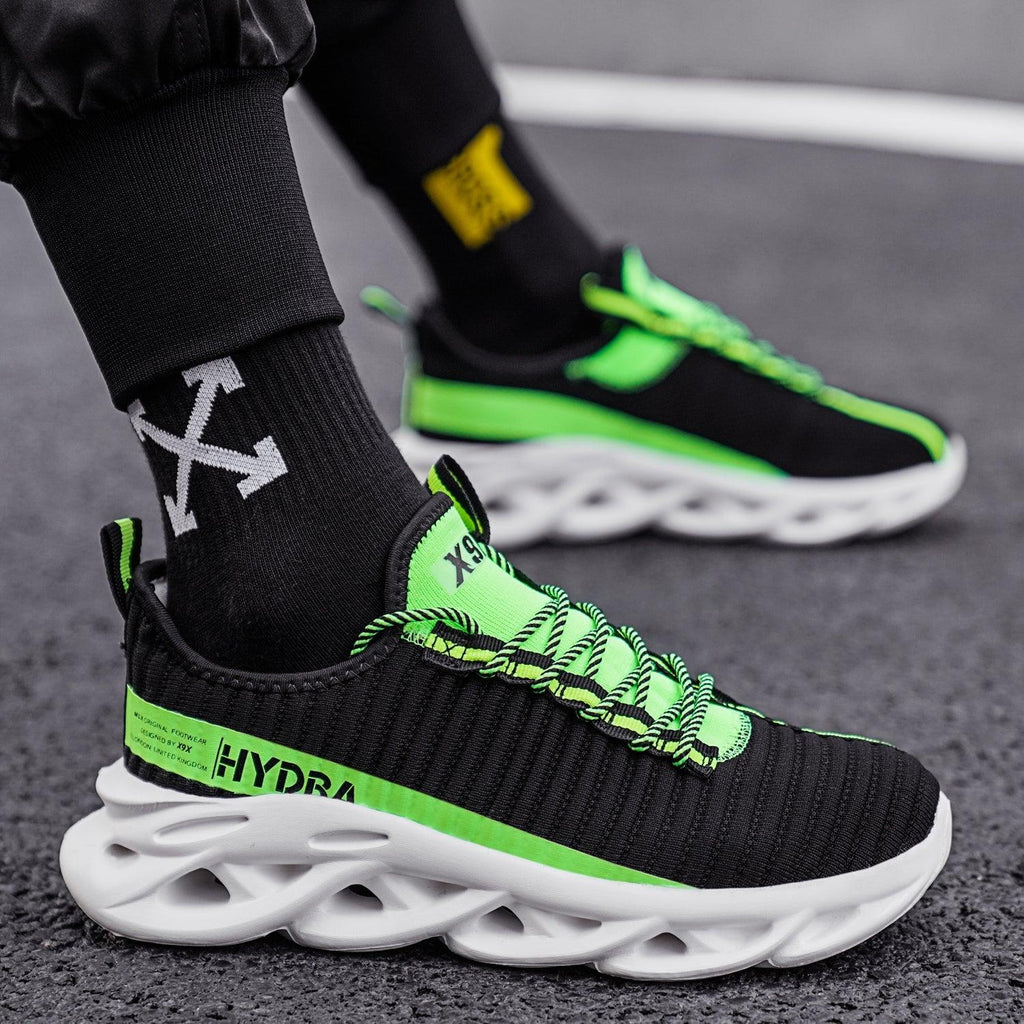 Men's Black Breathable Modern Athletic Walking Sneakers
