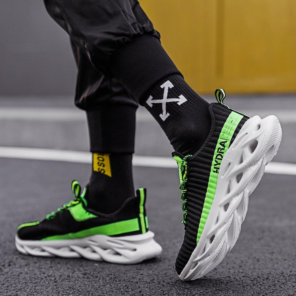 Men's Black Breathable Modern Athletic Walking Sneakers