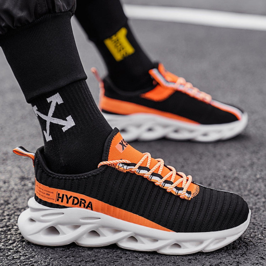 Men's Black Breathable Modern Athletic Walking Sneakers