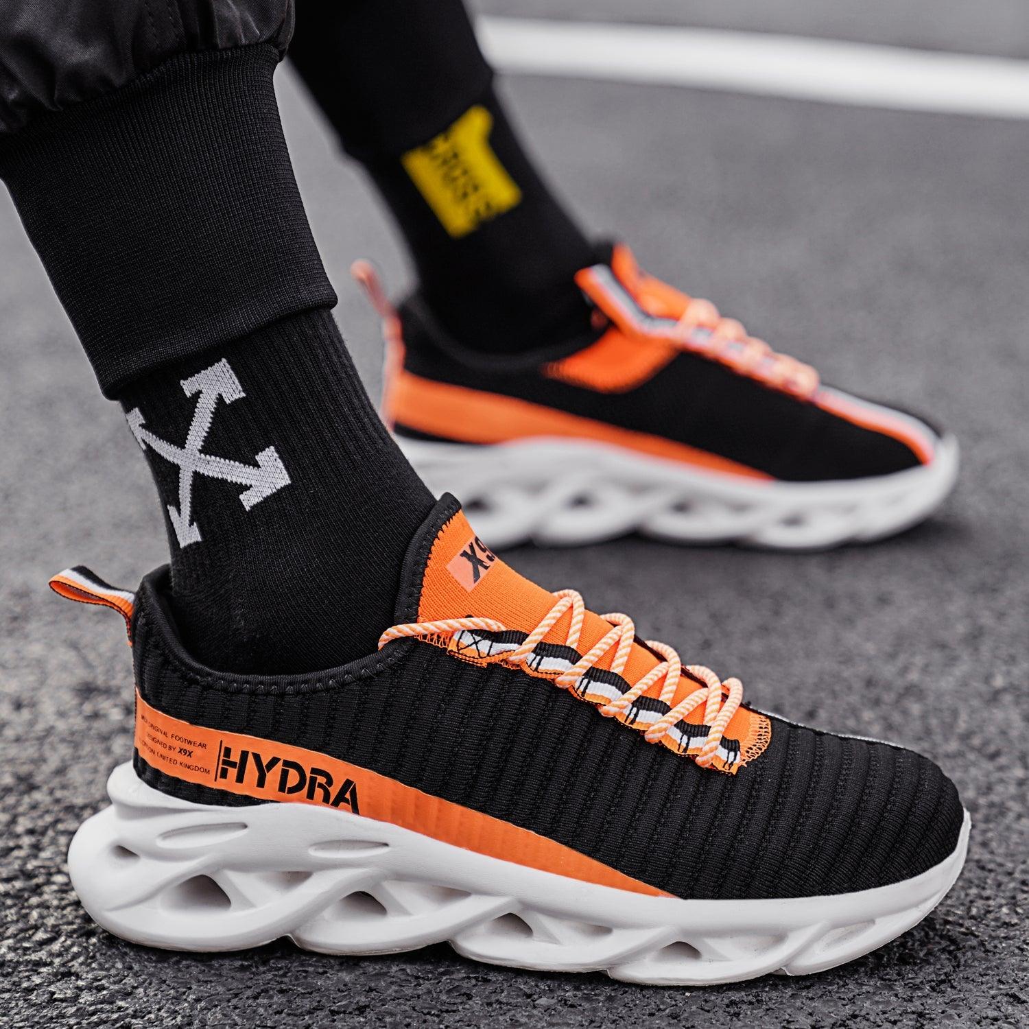 Men's Black Breathable Modern Athletic Walking Sneakers