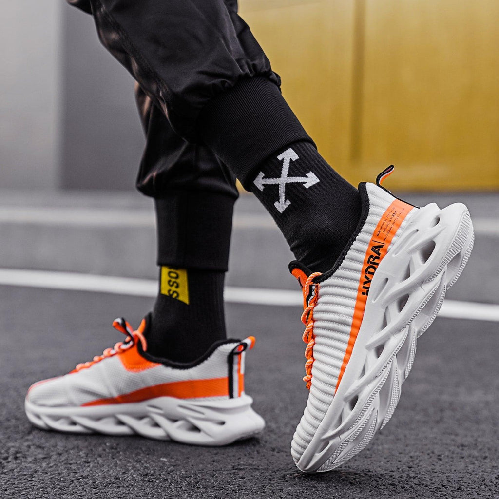 Men's Black Breathable Modern Athletic Walking Sneakers