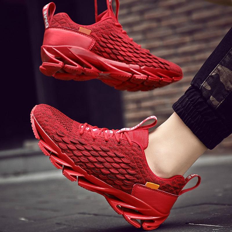 Mens Modern Lightweight Breathable Knit Running Sneakers