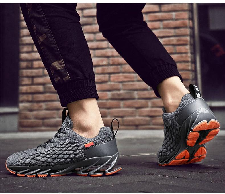 Mens Modern Lightweight Breathable Knit Running Sneakers