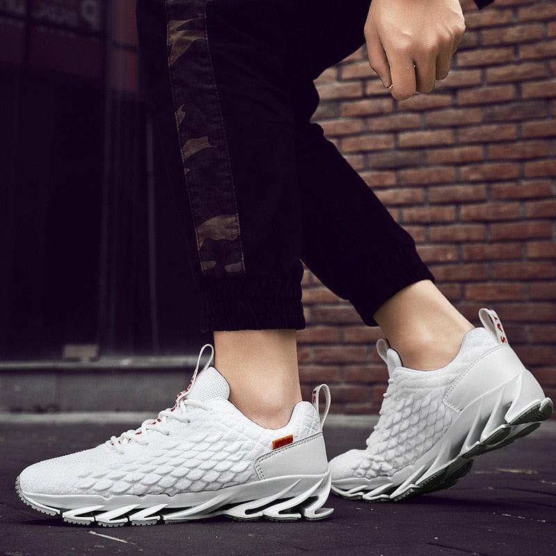 Mens Modern Lightweight Breathable Knit Running Sneakers