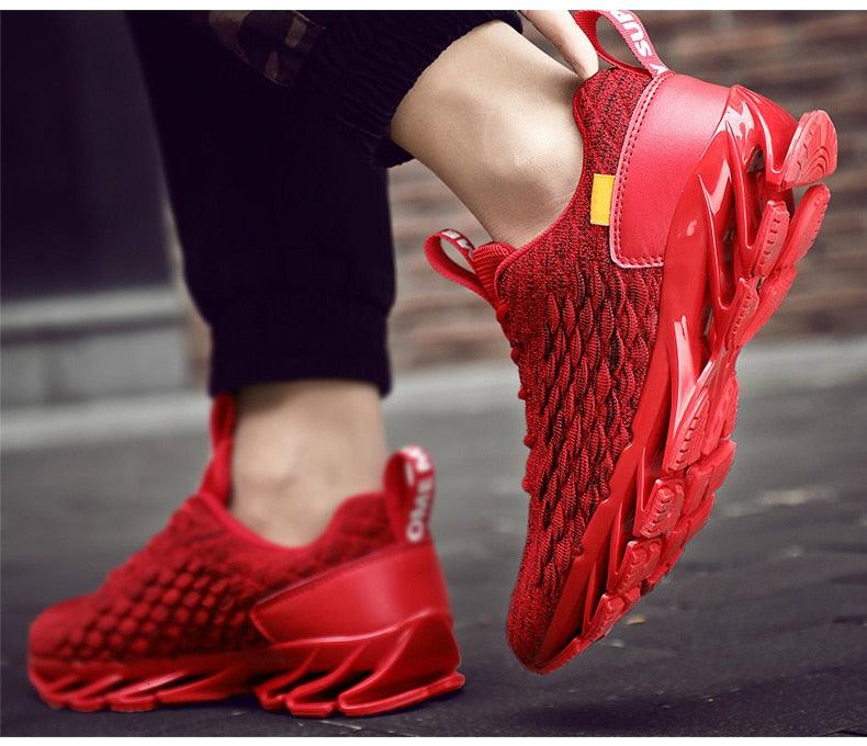 Mens Modern Lightweight Breathable Knit Running Sneakers