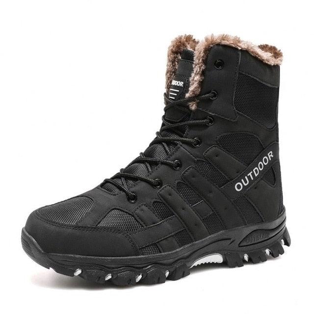 Men's Waterproof Mid-Cut Hiking Boots for Outdoor Mountaineering
