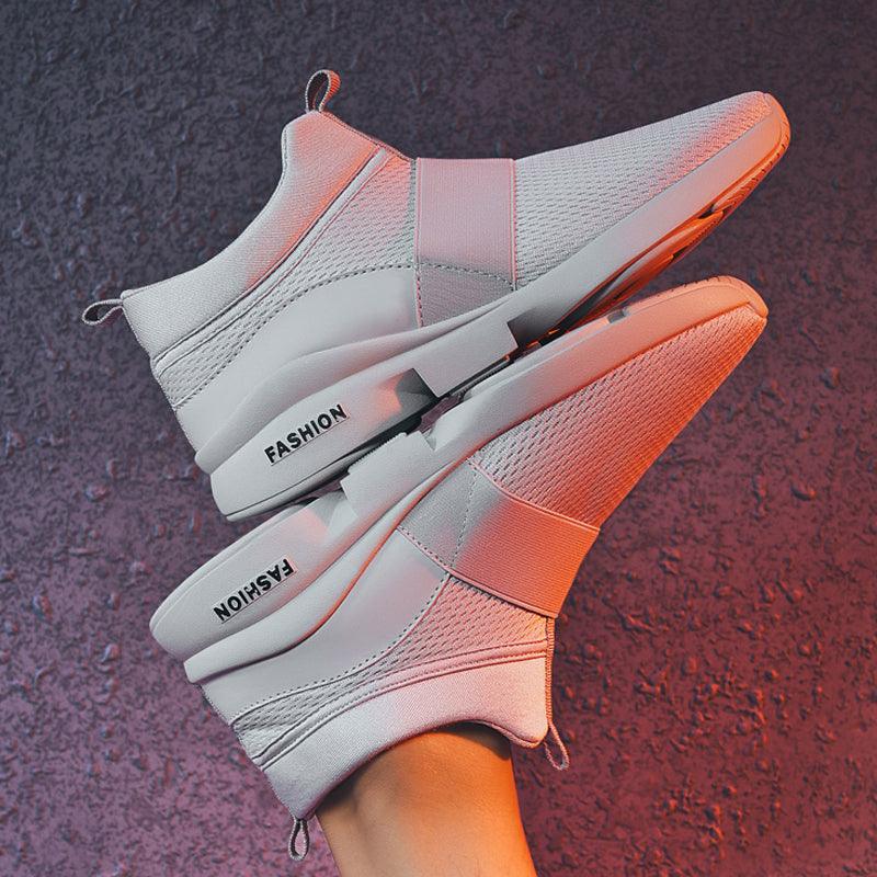 Red Lightweight Breathable Mesh Sneakers for Walking & Workout