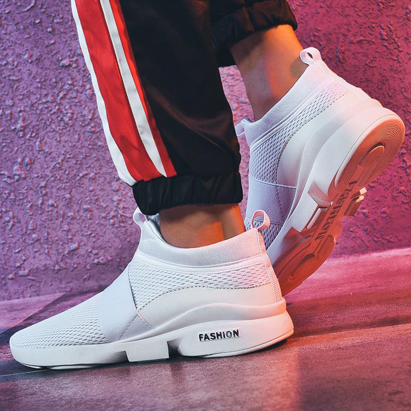 Red Lightweight Breathable Mesh Sneakers for Walking & Workout