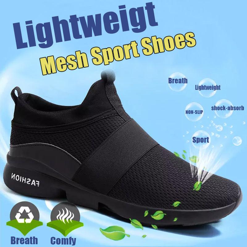 Red Lightweight Breathable Mesh Sneakers for Walking & Workout