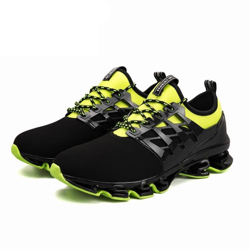 Men's Black Breathable Knit Running Trainers Lightweight Sneakers