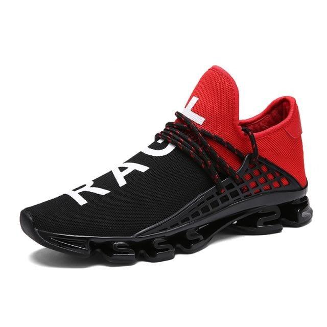 Men's Black Breathable Knit Running Trainers Lightweight Sneakers