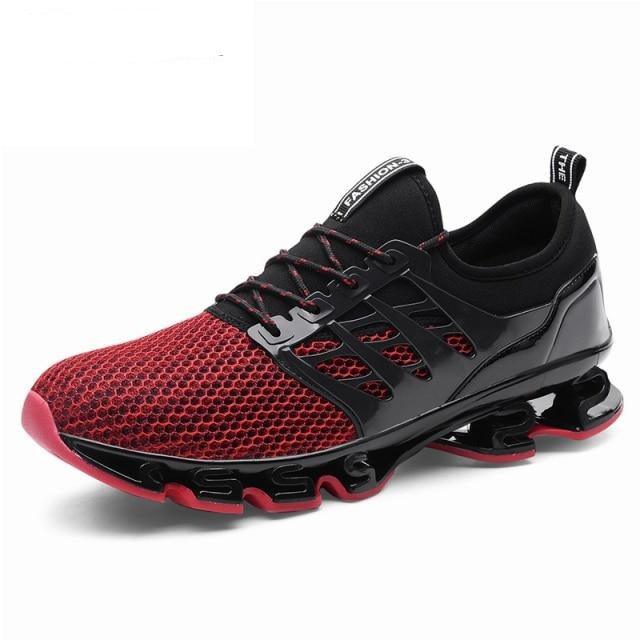 Men's Black Breathable Knit Running Trainers Lightweight Sneakers