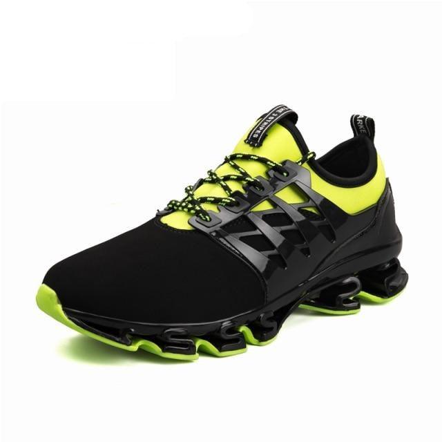 Men's Black Breathable Knit Running Trainers Lightweight Sneakers