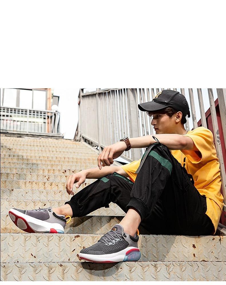 Men's Lightweight Breathable Knit Slip-On Walking Sneakers