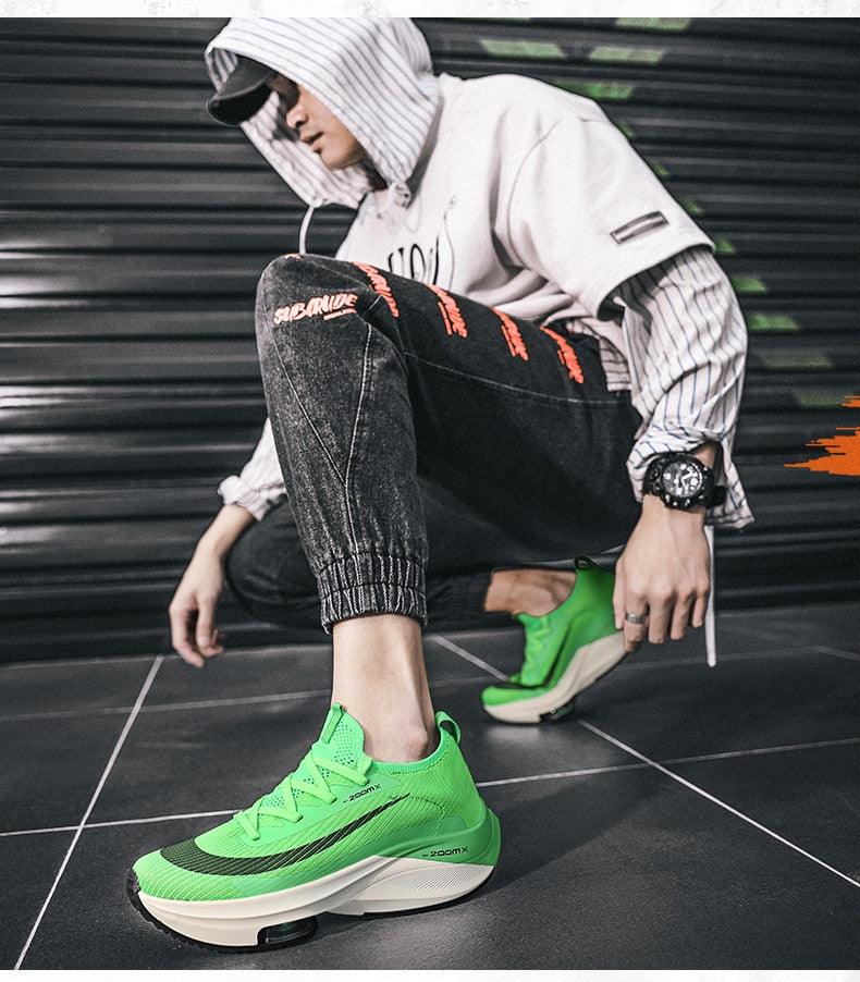 Men's Lightweight Breathable Knit Slip-On Walking Sneakers
