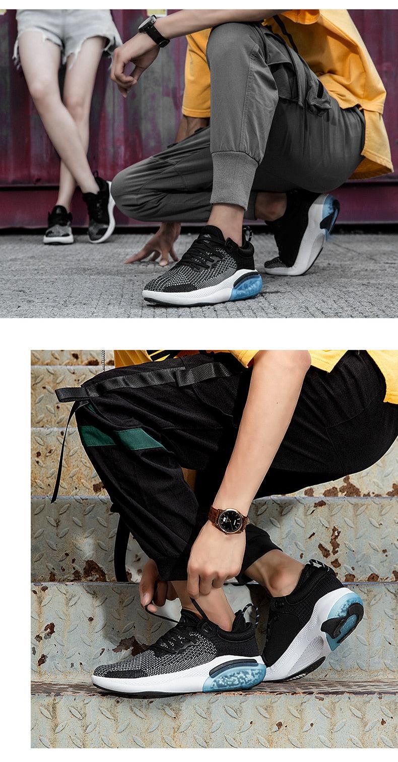 Men's Lightweight Breathable Knit Slip-On Walking Sneakers