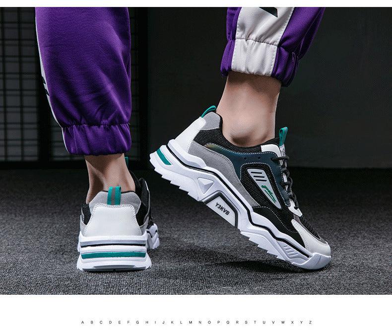 Unisex Streetwear Athletic Sneakers with Iridescent Panels