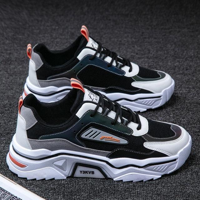 Unisex Streetwear Athletic Sneakers with Iridescent Panels