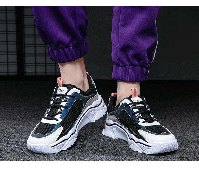 Unisex Streetwear Athletic Sneakers with Iridescent Panels