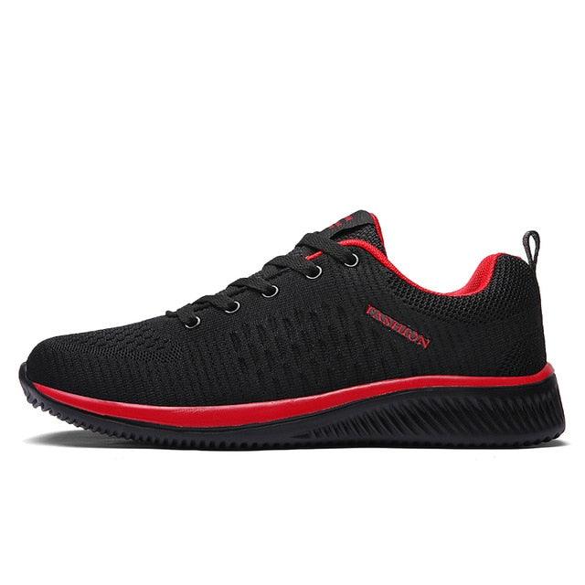 Men's Black Breathable Mesh Running Sneakers Casual Tennis Shoes