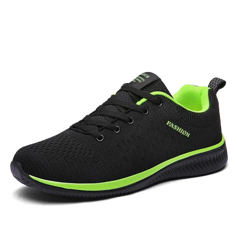 Men's Black Breathable Mesh Running Sneakers Casual Tennis Shoes