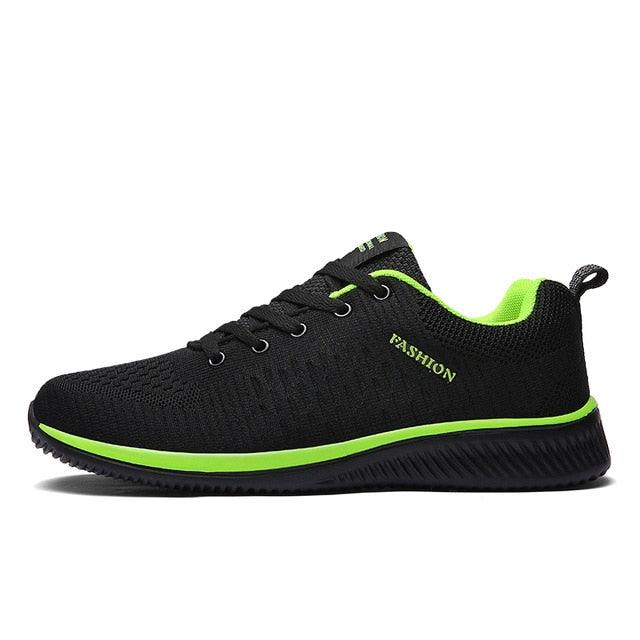 Men's Black Breathable Mesh Running Sneakers Casual Tennis Shoes