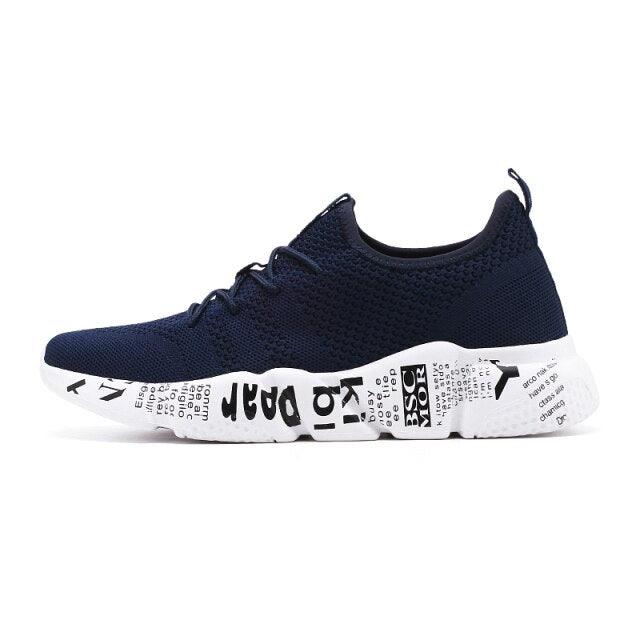 Men's Red Lightweight Breathable Mesh Running Sneakers