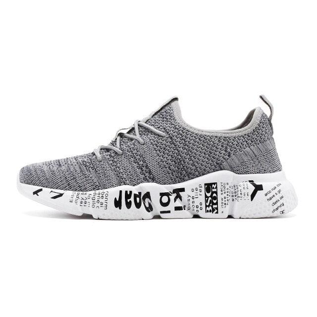 Men's Red Lightweight Breathable Mesh Running Sneakers
