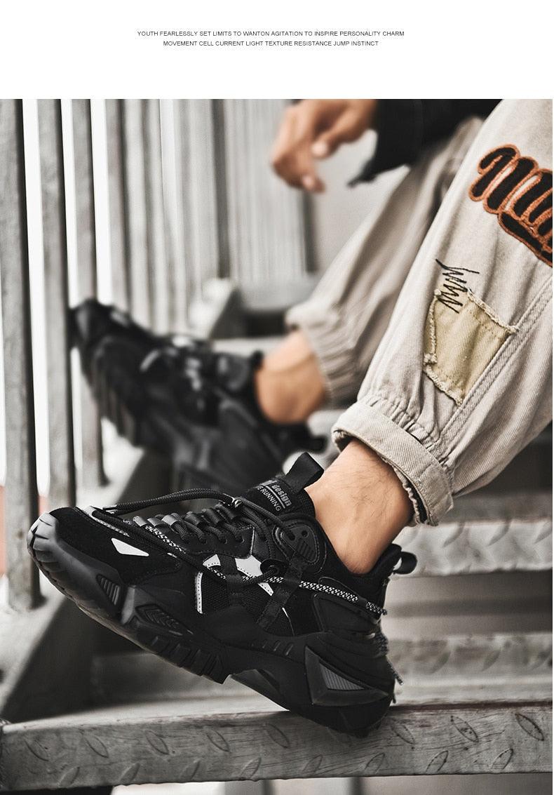 Men's Chunky Platform Sneakers – Height Increasing Casual Shoes