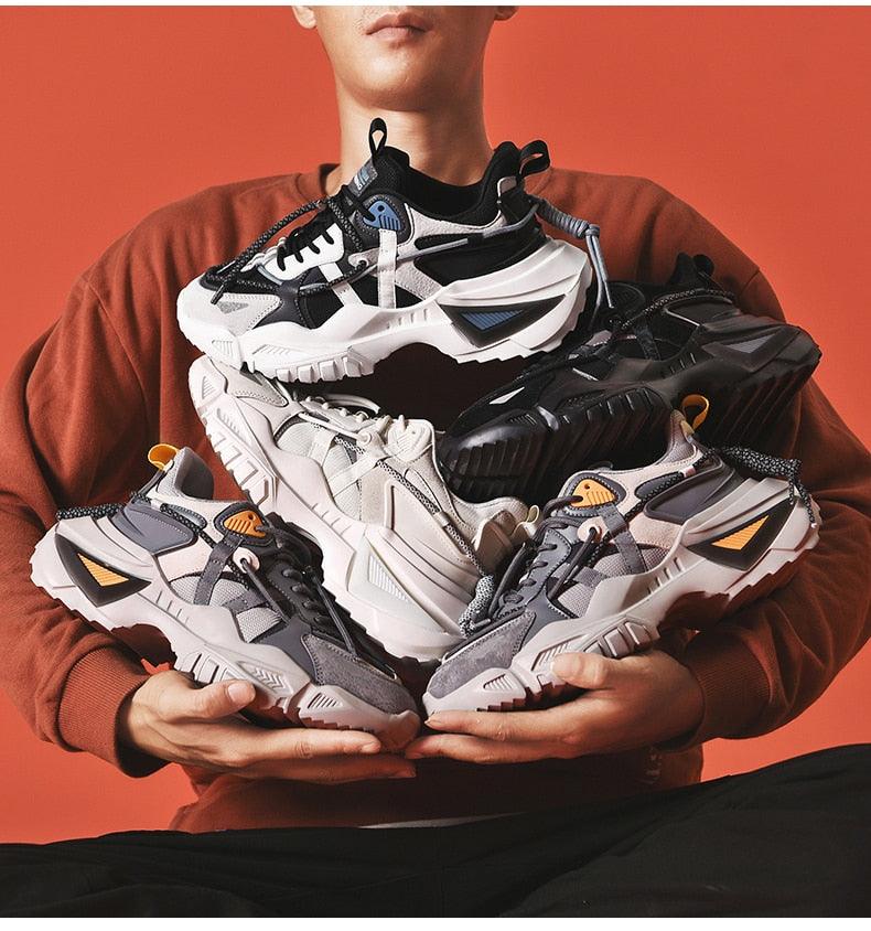 Men's Chunky Platform Sneakers – Height Increasing Casual Shoes
